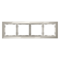 Рамка стеклянная Voltum S70 на 4 поста, (кашемир, стекло) VLS110403