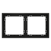 Рамка пластиковая VOLTUM S70 на 2 поста, (черный матовый) VLS100208