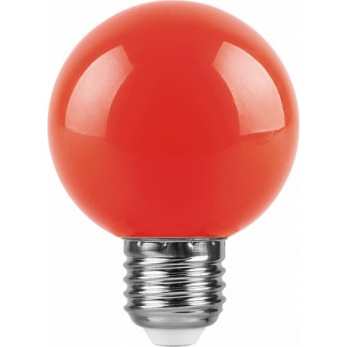 Лампа светодиодная шар Feron LB-371 3W 230V E27 красный