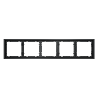 Рамка пластиковая Voltum S70 на 5 постов, (графит) VLS100507