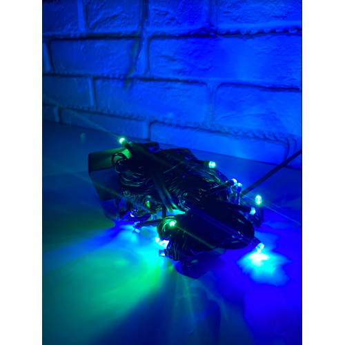 Гирлянда "Нить home" LED36, 7 м, 100 диодов, черный провод, RGB