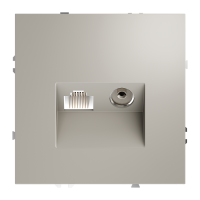 Розетка телевизионная встраиваемая S70 TV+RJ45 кат. 6, (кашемир) Voltum VLS060703
