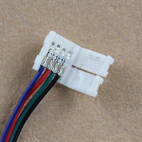 Коннектор для светодиодной ленты 5050 RGB односторонний с проводом