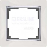 Рамка на 1 пост Werkel WL03-Frame-01 Белый / серебро