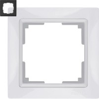 Рамка на 1 пост Werkel WL03-Frame-01 Белый / Белый Snabb