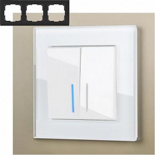Рамка Favorit 3-ая белое стекло WL01-Frame-03 Werkel