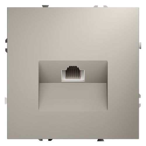 Розетка компьютерная встраиваемая Voltum S70 RJ45 кат.6, (кашемир) VLS060103