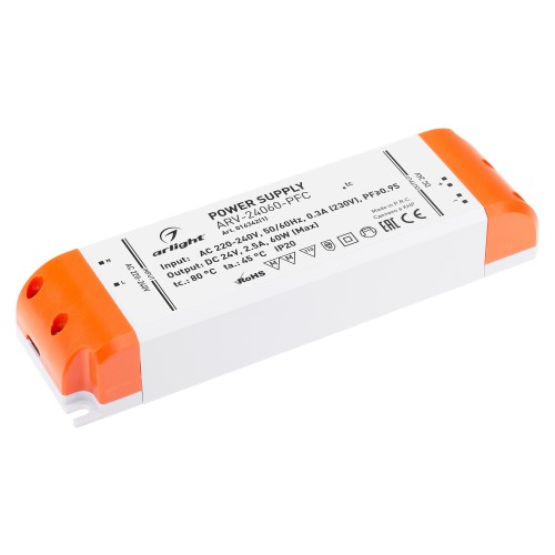 Блок питания ARV-24060-PFC (24V, 2.5A, 60W)