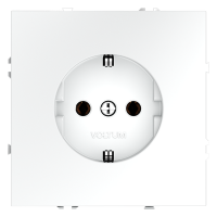 Розетка встраиваемая VOLTUM S70 с заземлением 16А, (белый матовый) VLS040102