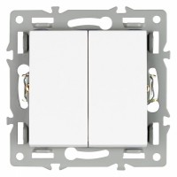 Выключатель проходной двухклавишный без рамки Arlight SWT 043727