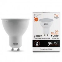 Лампа Gauss LED MR16 GU10 7W 3000K