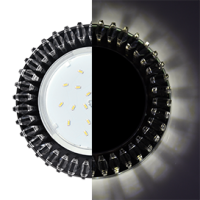 Светильник Ecola H4 GX53 "Гребенка" LD5361 с подсветкой черный фон SX53RCEFB