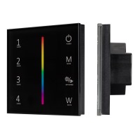 Панель SMART-P22-RGBW-G-IN Black (12-24V, 4x3A, Sens, 2.4G) (Arlight, IP20 Пластик, 5 лет) 033766